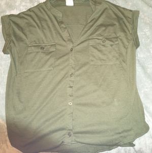 Olive Green Short Sleeve Shirt